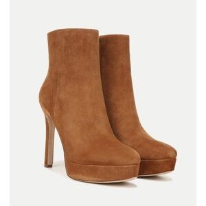 New Veronica Beard Dali Platform Bootie Camel Sz 10